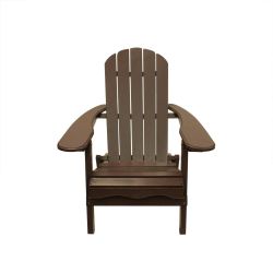 40"" Brown Wooden Folding Outdoor Patio Adirondack Chair