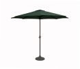 9' Outdoor Patio Market Umbrella with Hand Crank and Tilt - Hunter Green & Black