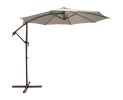 10' Outdoor Patio Off-Set Umbrella Zinc Alloy Crank and Tilt - Beige and Black