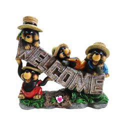 9 inch welcome bear statuary