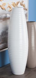 Intricate ceramic vase, white