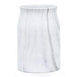 Benzara 82162 elegant marble looking flower pot