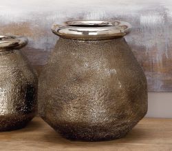 Stylish ceramic silver vase