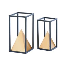 Appealing metal sculpture set of two