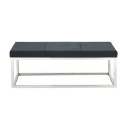 Chic rectangle bench dark grey