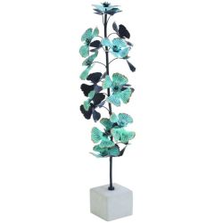 ""Metal leaf sculpture 8""""w