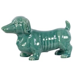 Ceramic dog turquoise