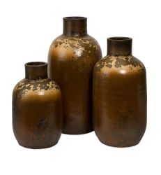 Enthralling ortega terracotta vases - set of 3