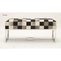 Endearing steel leather hide bench