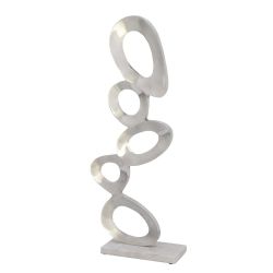 Classy aluminum sculpture marble