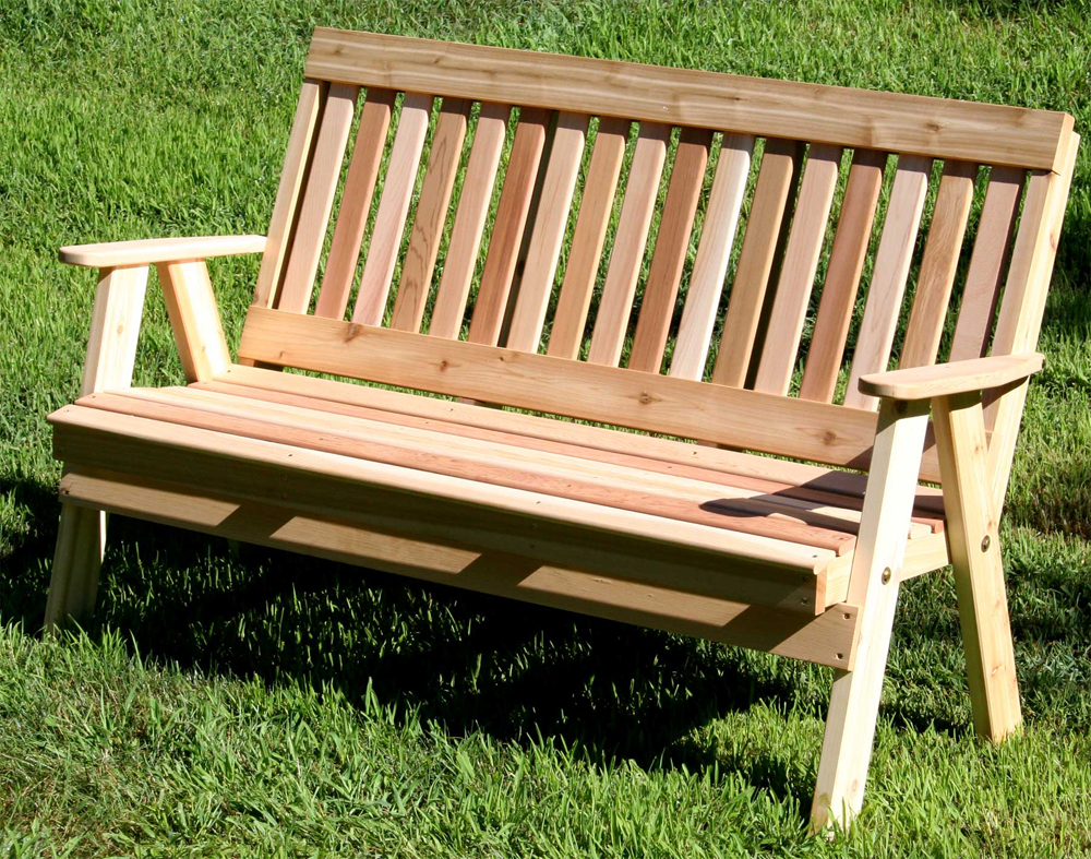 6' Cedar Countryside Garden Bench